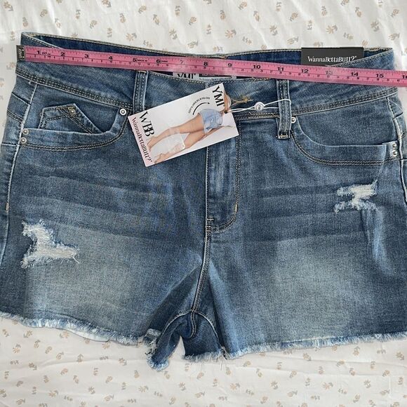 YMI WBB WannaBettaButt? High Rise Shorts distressed rip size 7 NWT - Picture 6 of 7
